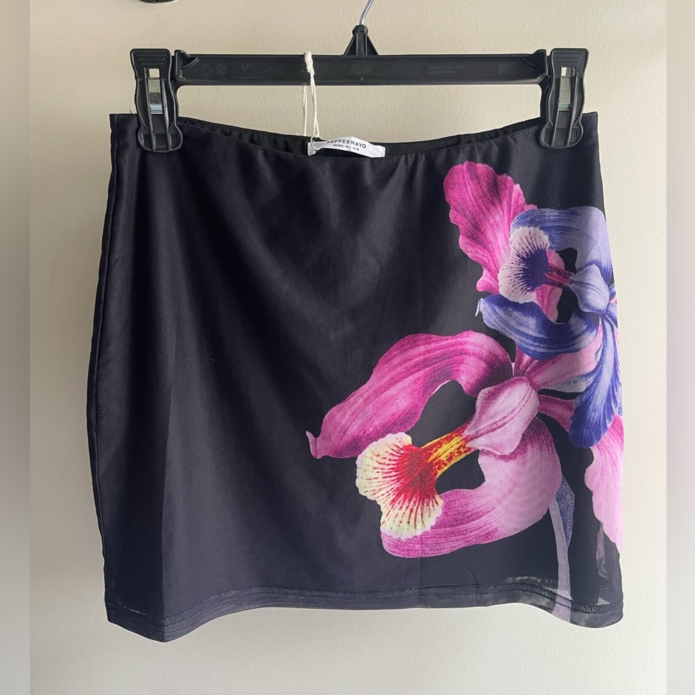 Peppermayo Orchid Mesh Skirt Small
